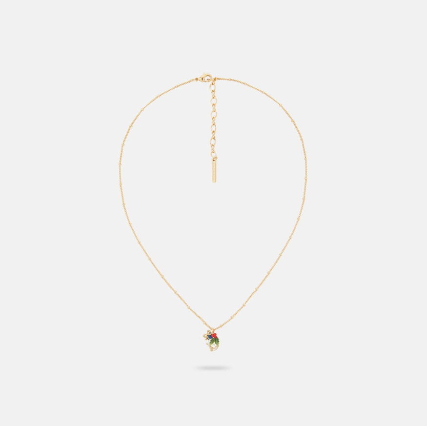 Faceted Glass Pendant Necklace with Christmas Gift