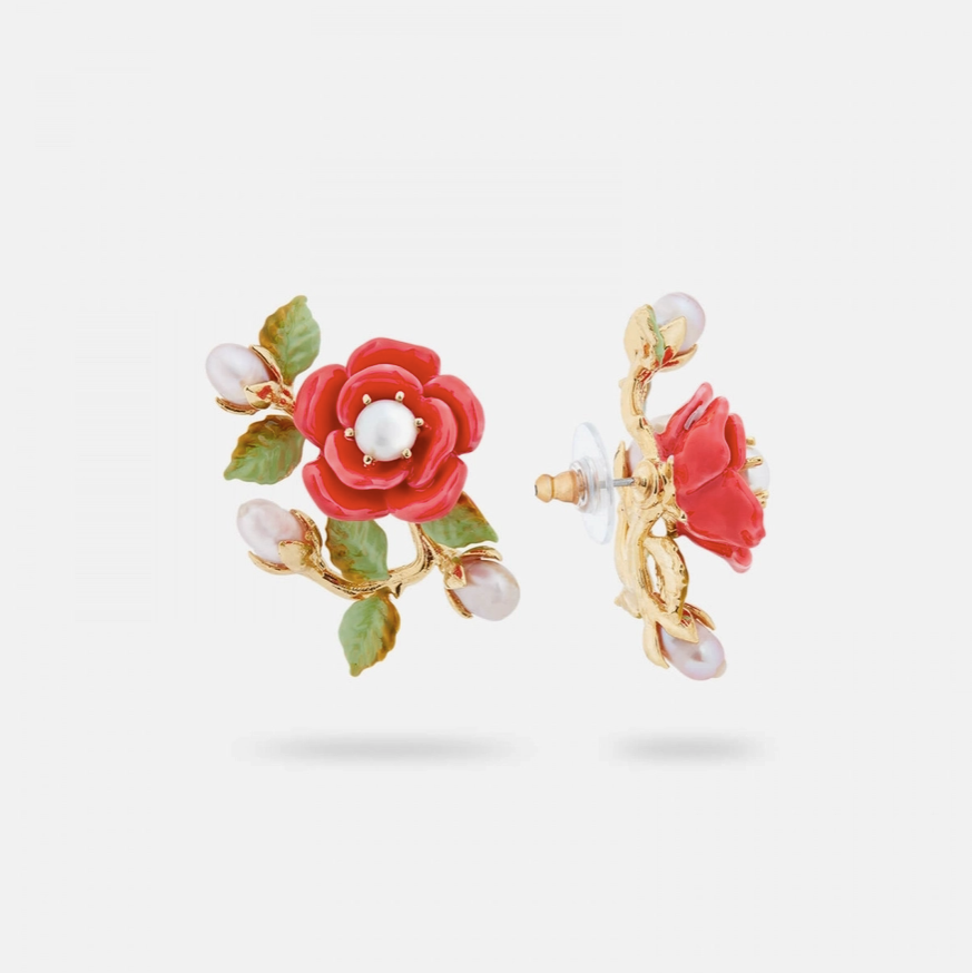 Rose Pearl Branch Earrings