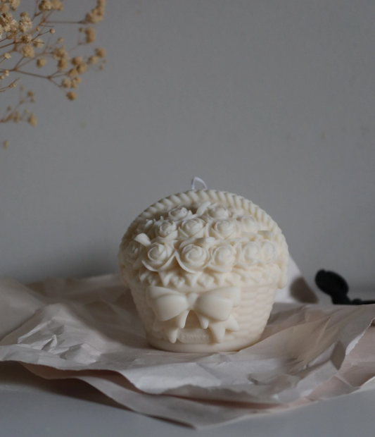 Bouquet Decorative Candle, Cream Unscented