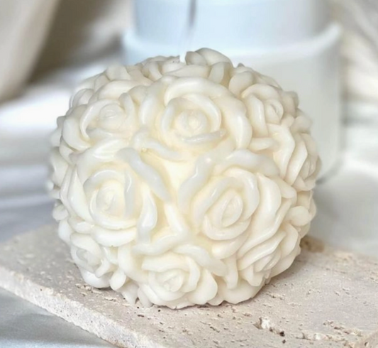 Ivory Rose Blossom Scented Candle
