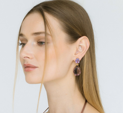 Kyra Earrings - Amethyst