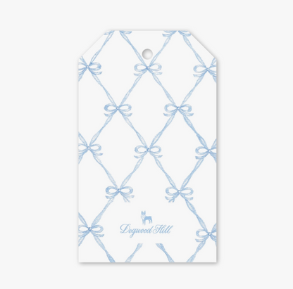 Rattle and Bow Blue Gift Tags