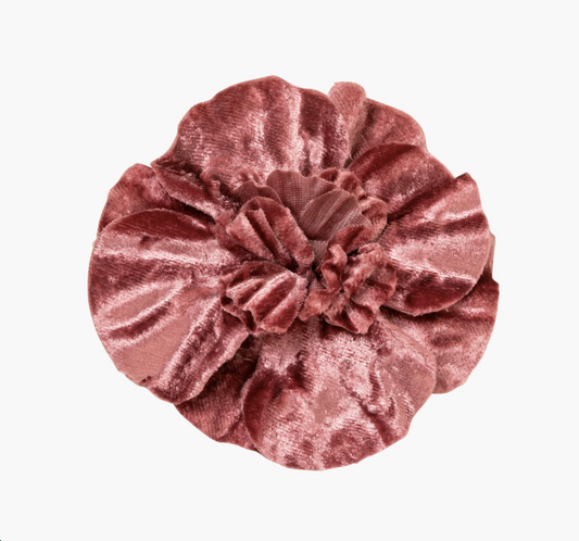 Velvet Posy Clip - Antique Rose